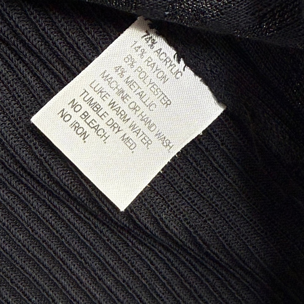 Misook Black Knit Blazer Style Cardigan Jacket Womens Large - Picture 6 of 9